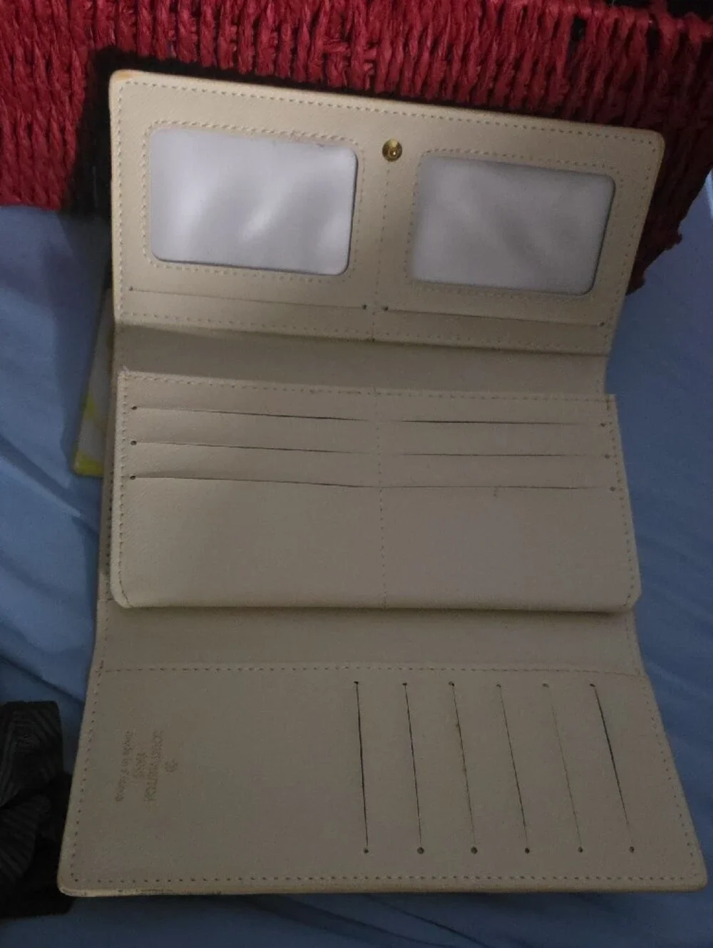 Louis Vuitton Damier Azur Canvas Wallet - Cream & Light Gray